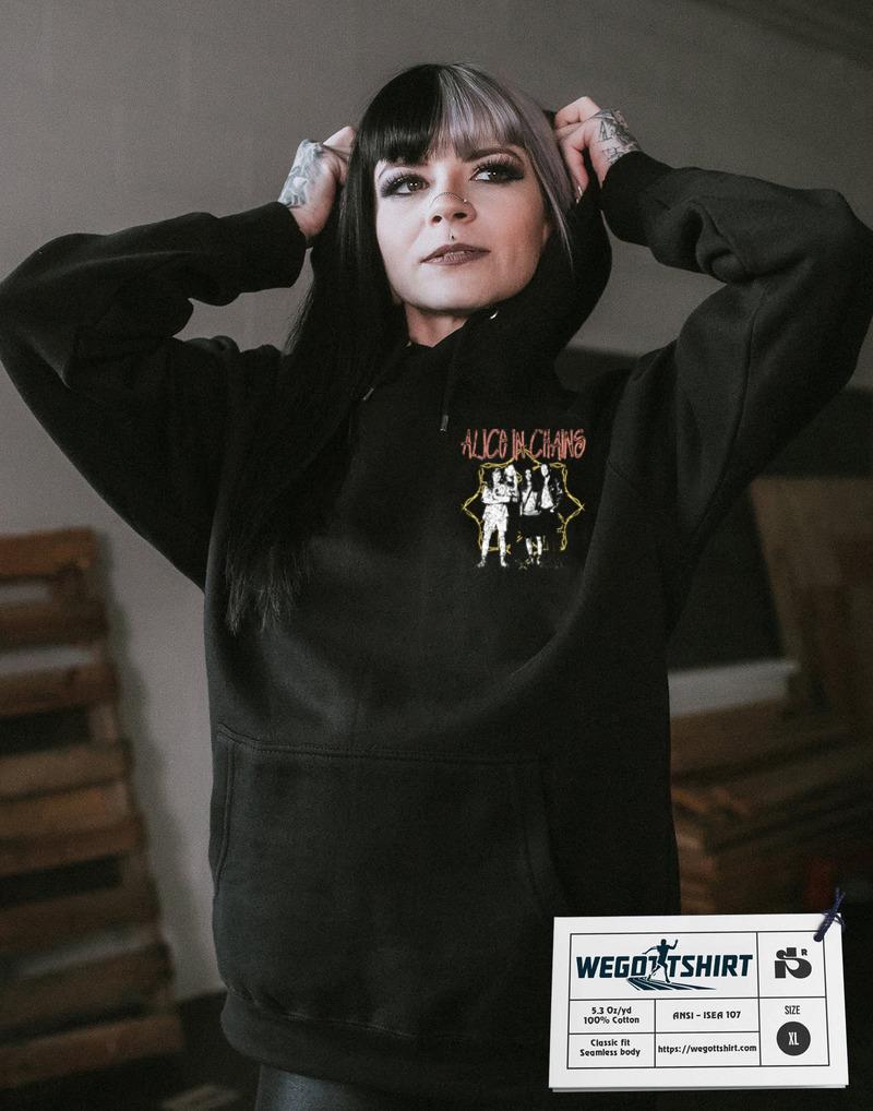 Alice In Chains Merch Burgundy Photo T Shirt
