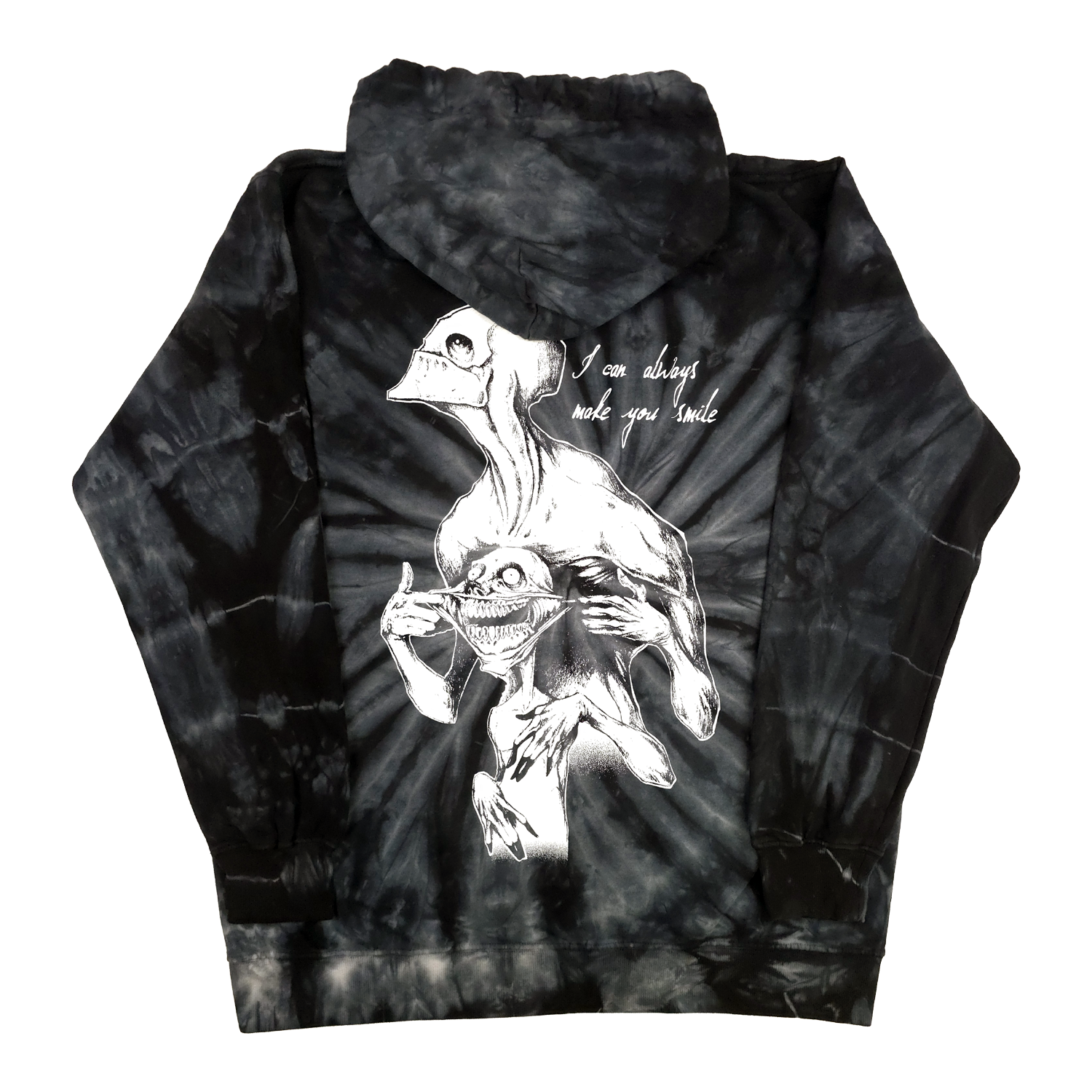 Always Smile Pullover Hoodie Spider Black