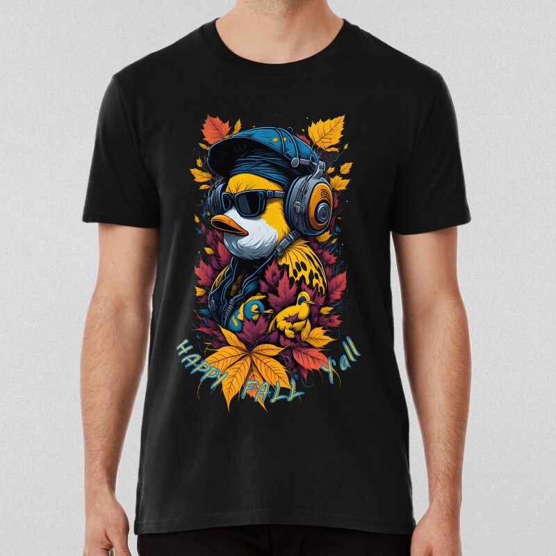 Autumn Ducks Unite Celebrating Fall In Quirky Style T-shirt