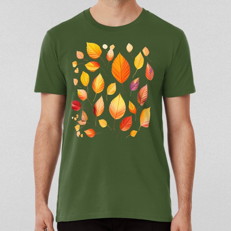 Autumn Fall Leaves Art T-shirt