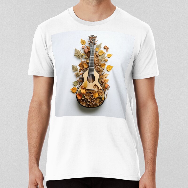 Autumn Fall Leaves Musical Instrument T-shirt