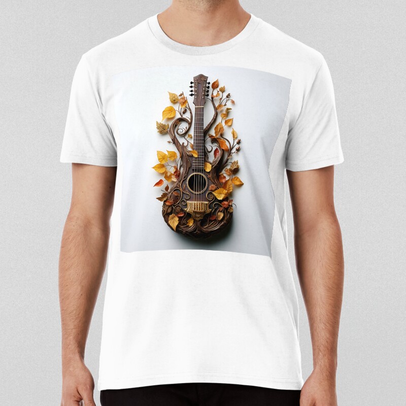 Autumn Fall Leaves Musical Instrument T-shirt