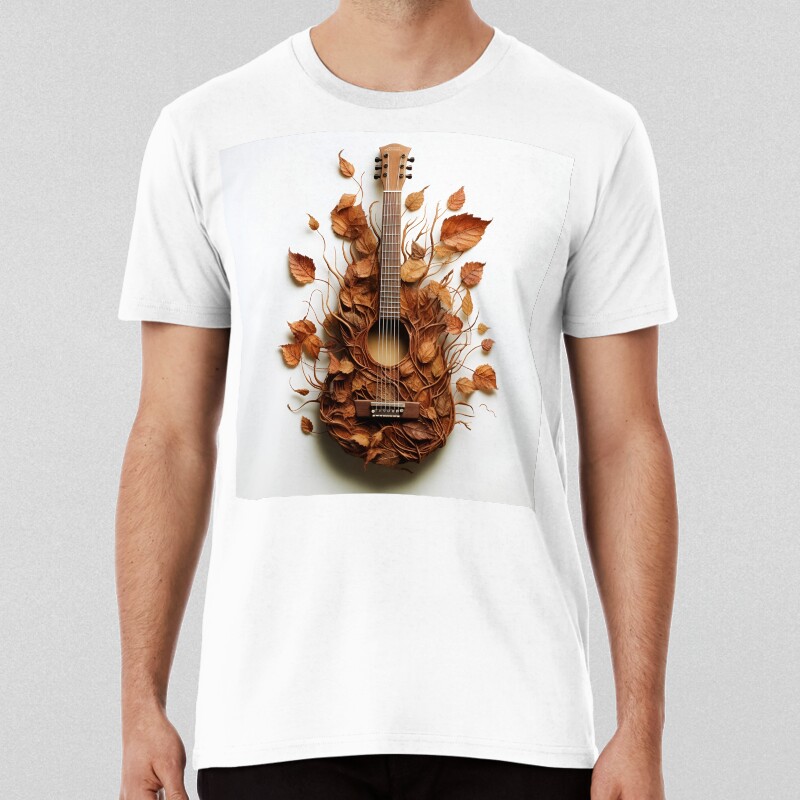 Autumn Fall Leaves Musical Instrument T-shirt