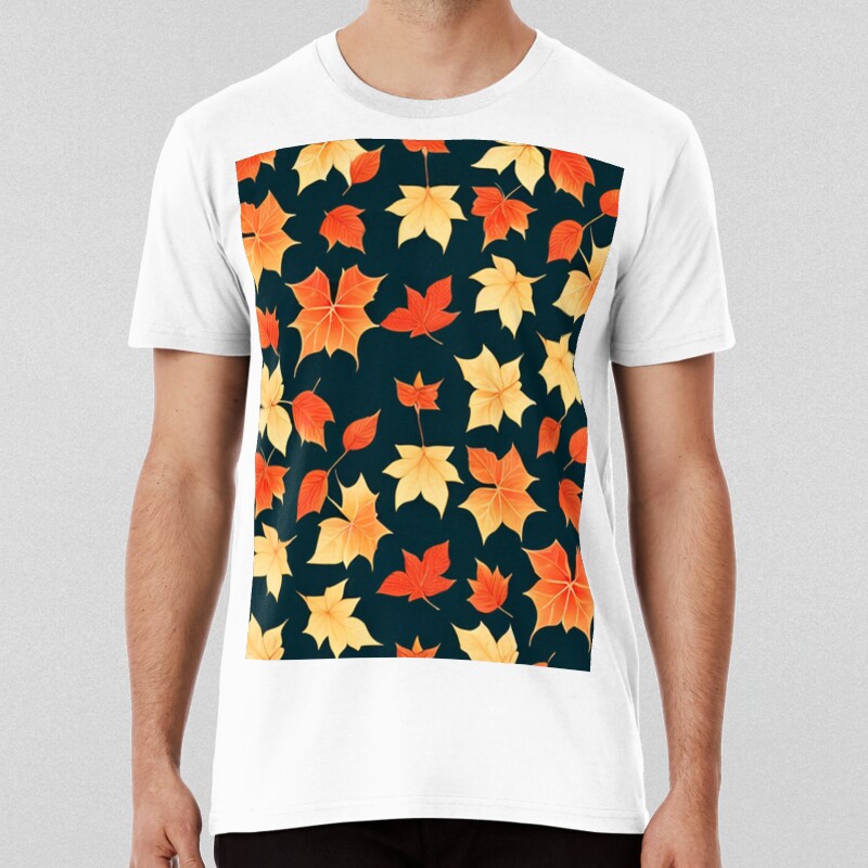 Autumn Fall Leaves Vibes Pattern T-shirt