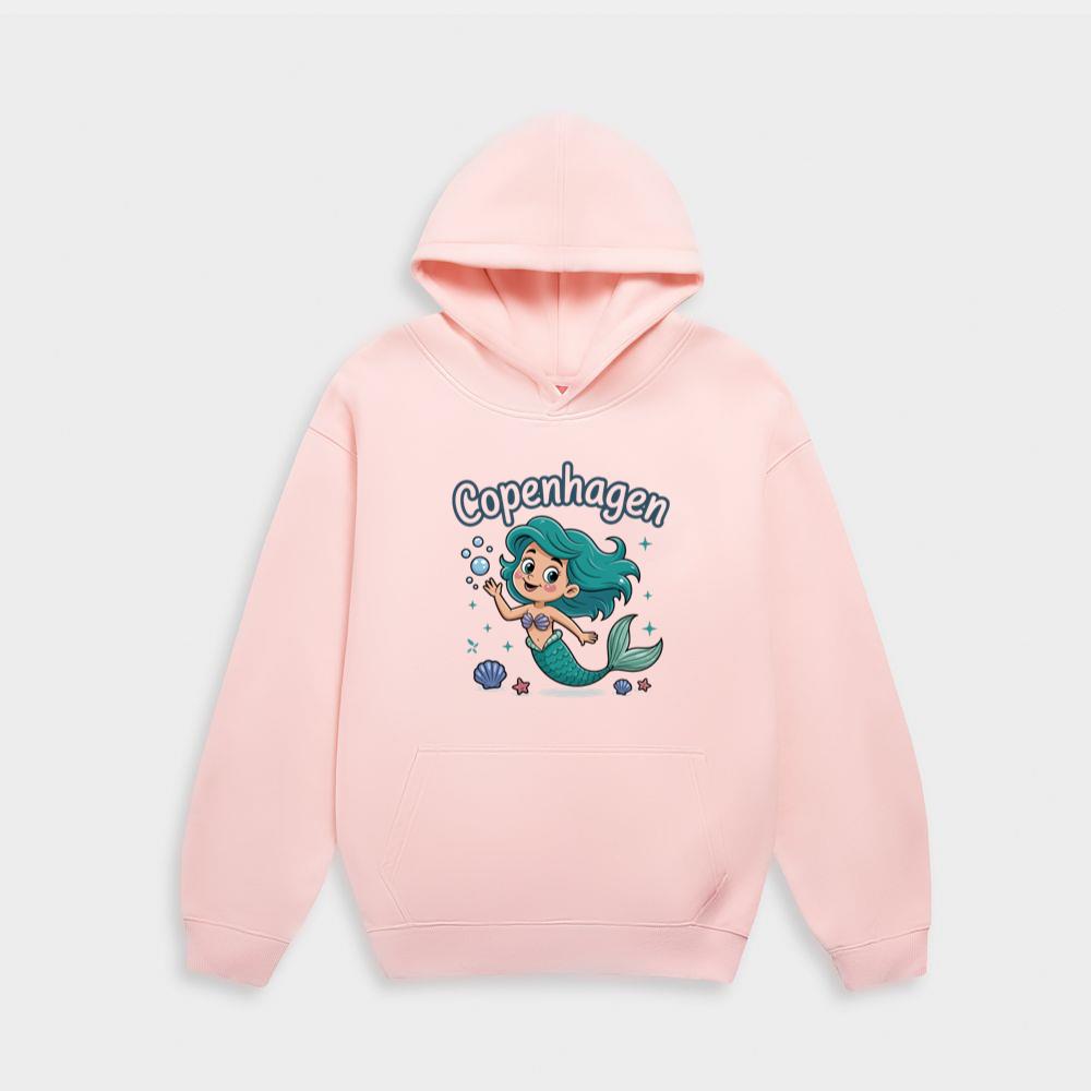 Copenhagen Mermaid Cartoon Travel Souvenir Hoodie