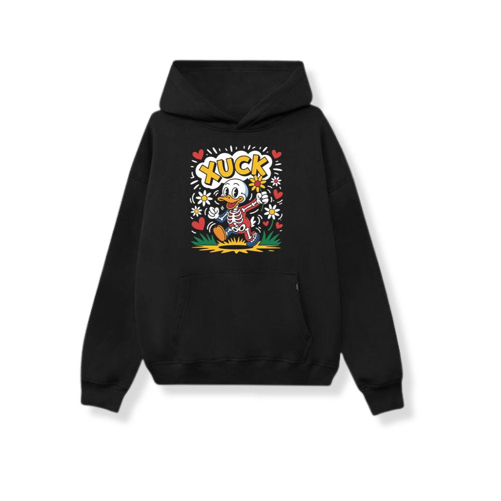 Duck Love Retro Cartoon Graphic Hoodies