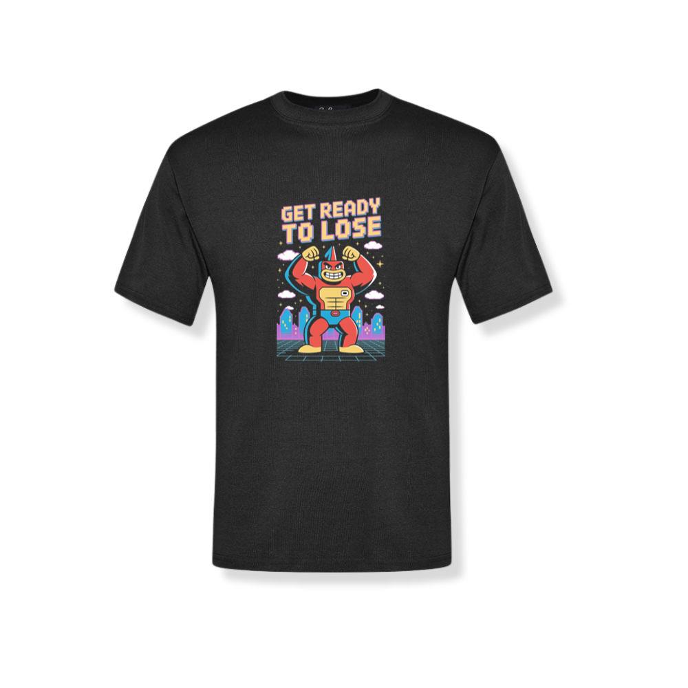 Get Ready To Lose Retro Robot Cartoon Design T-Shirt
