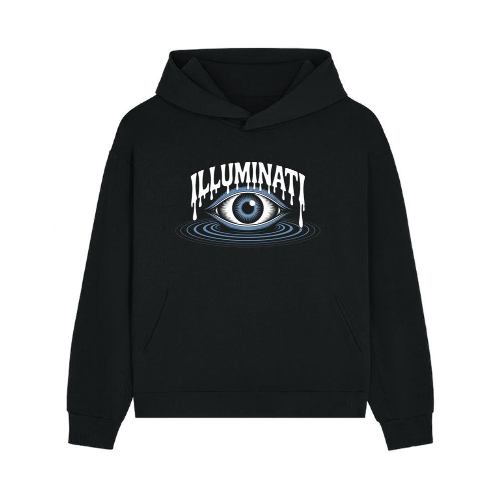 Illuminati All-Seeing Eye Symbol with Mystical Rays Graphic Hoodie