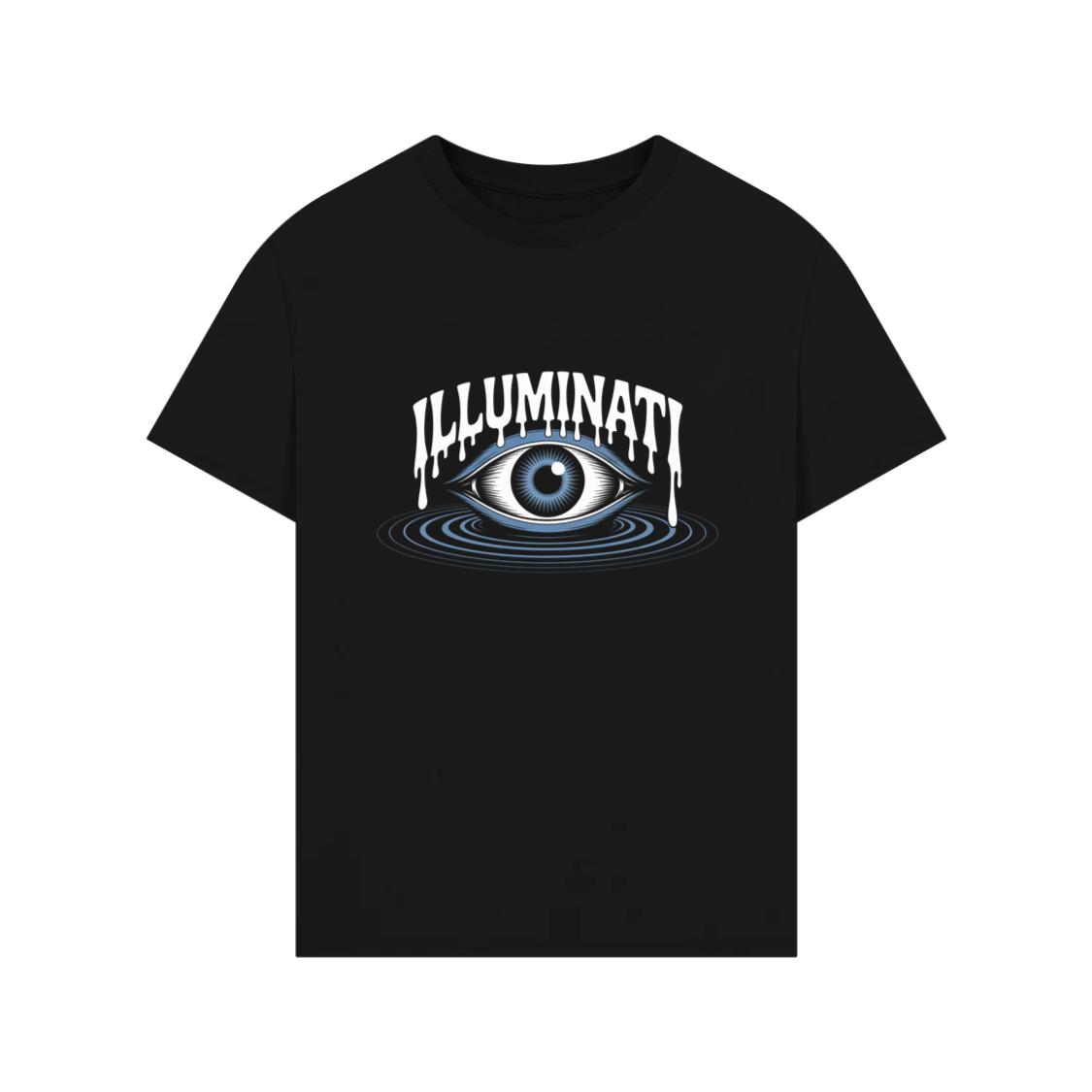 Illuminati All-Seeing Eye Symbol with Mystical Rays Graphic T-Shirt