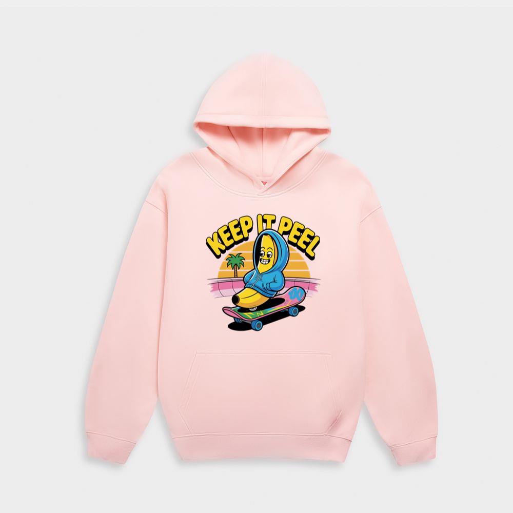 Keep It Peel Banana Character on Skateboard Hoodie