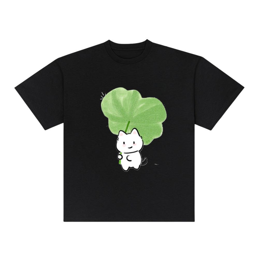 Leaf Umbrella Kitty T-Shirts