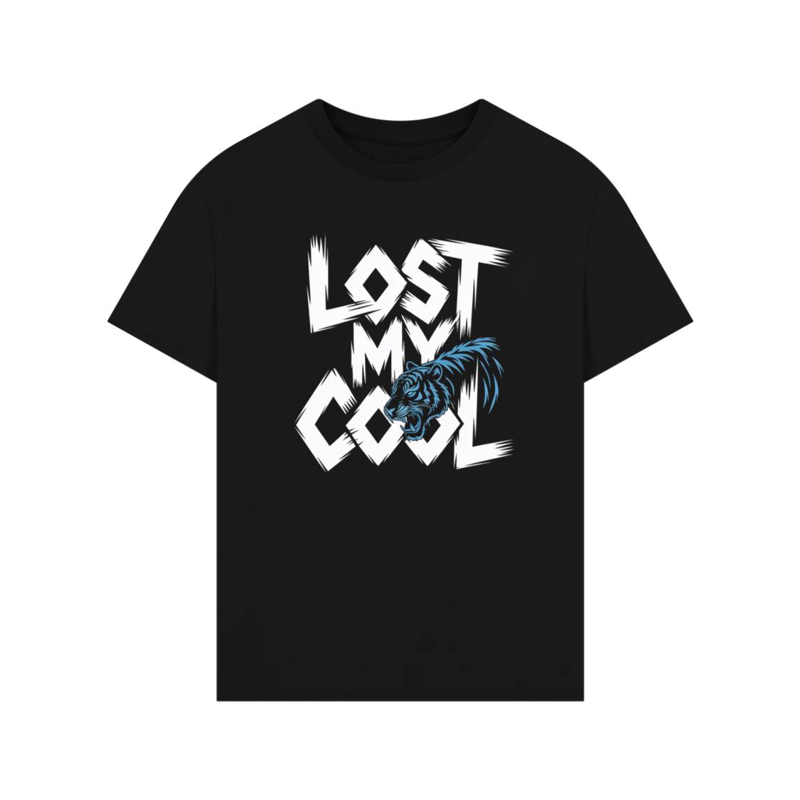 Lost My Cool Funny Blue Dragon Illustration Artwork T-Shirt