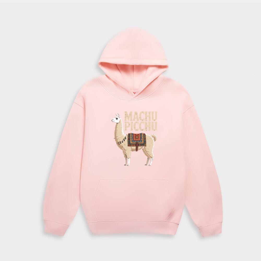 Machu Picchu Llama Vintage Travel Artwork Hoodie