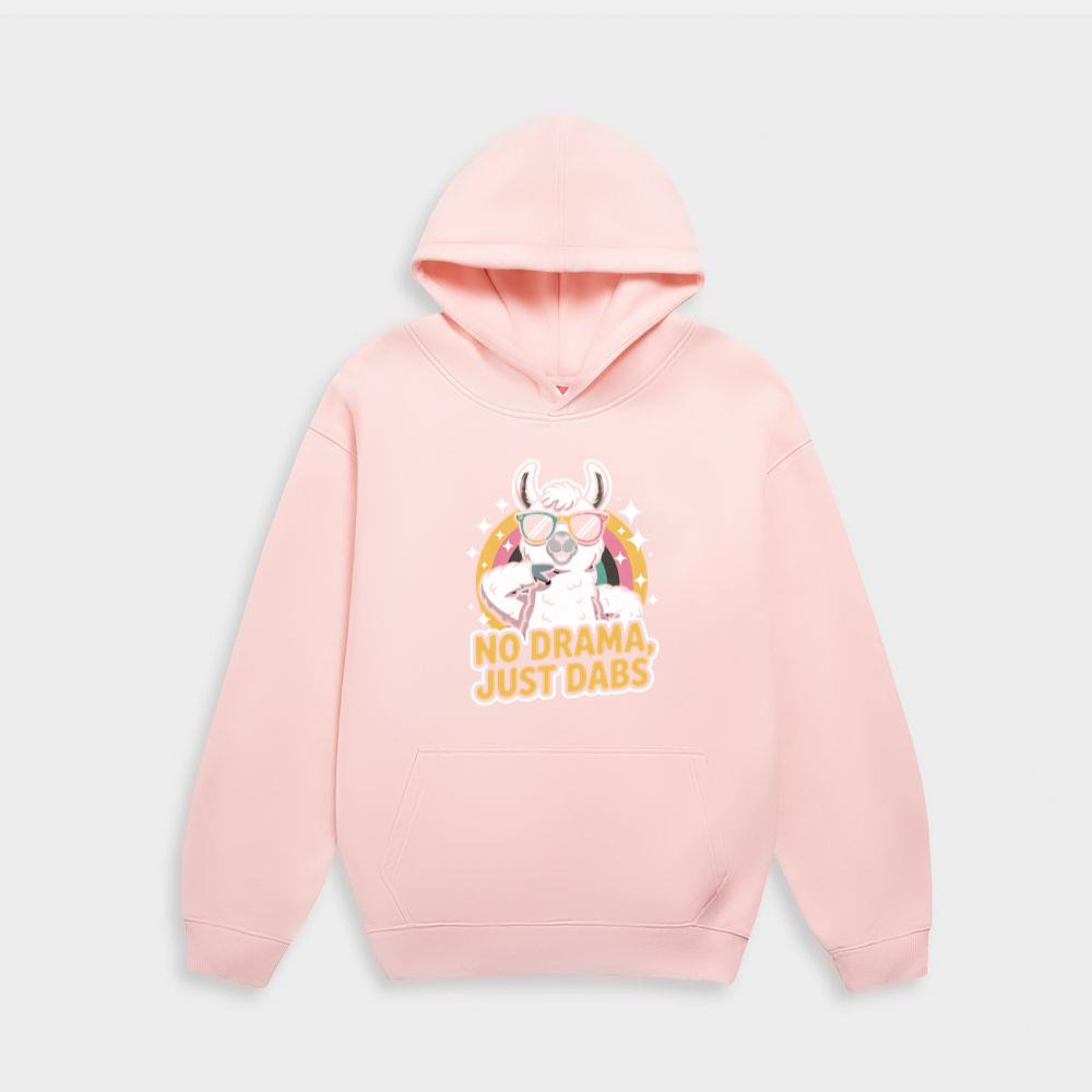 No Drama Just Dabs Cool Llama Design Hoodie