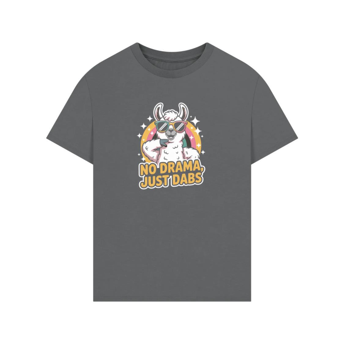 No Drama Just Dabs Cool Llama Design T-Shirt
