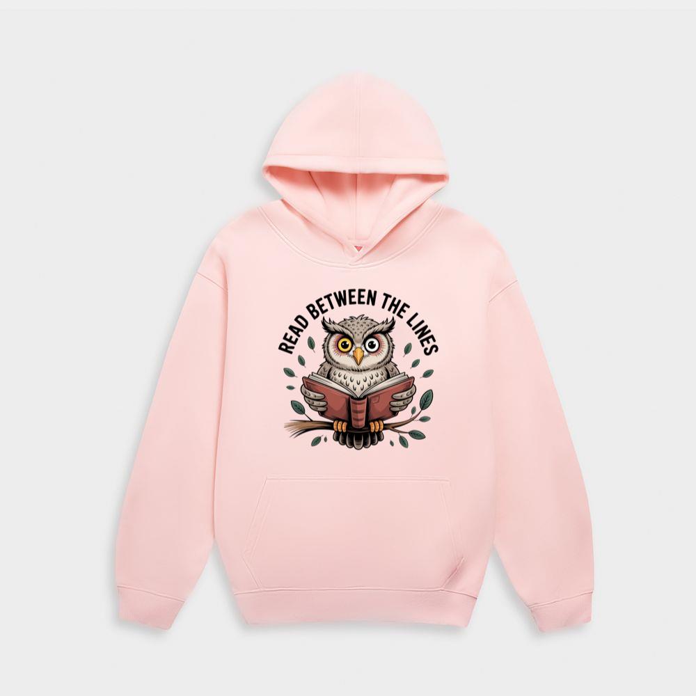 Read Between the Lines Wise Owl Reading Book Hoodie