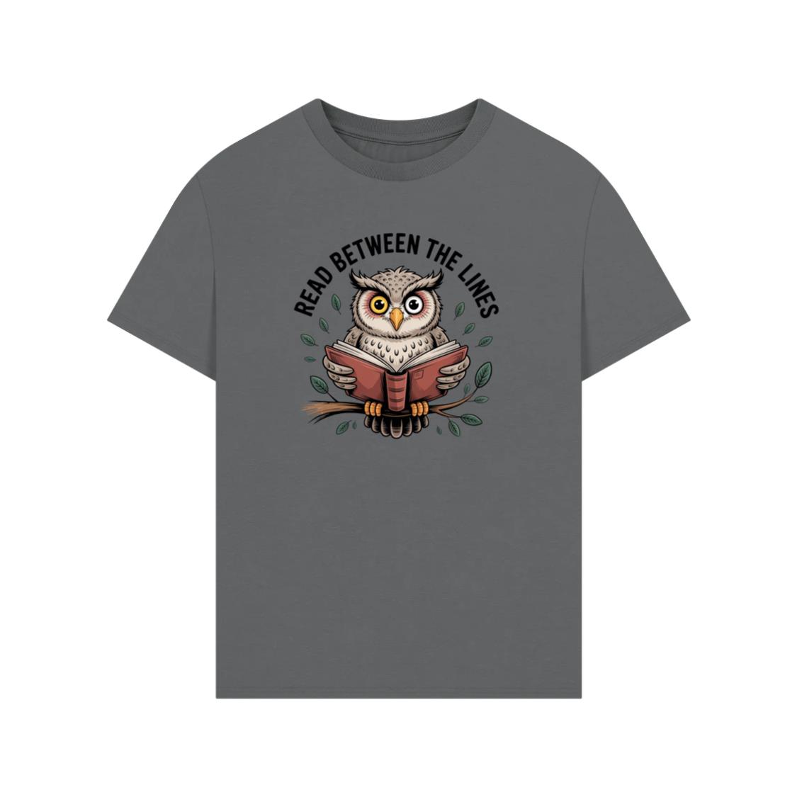 Read Between the Lines Wise Owl Reading Book T-Shirt