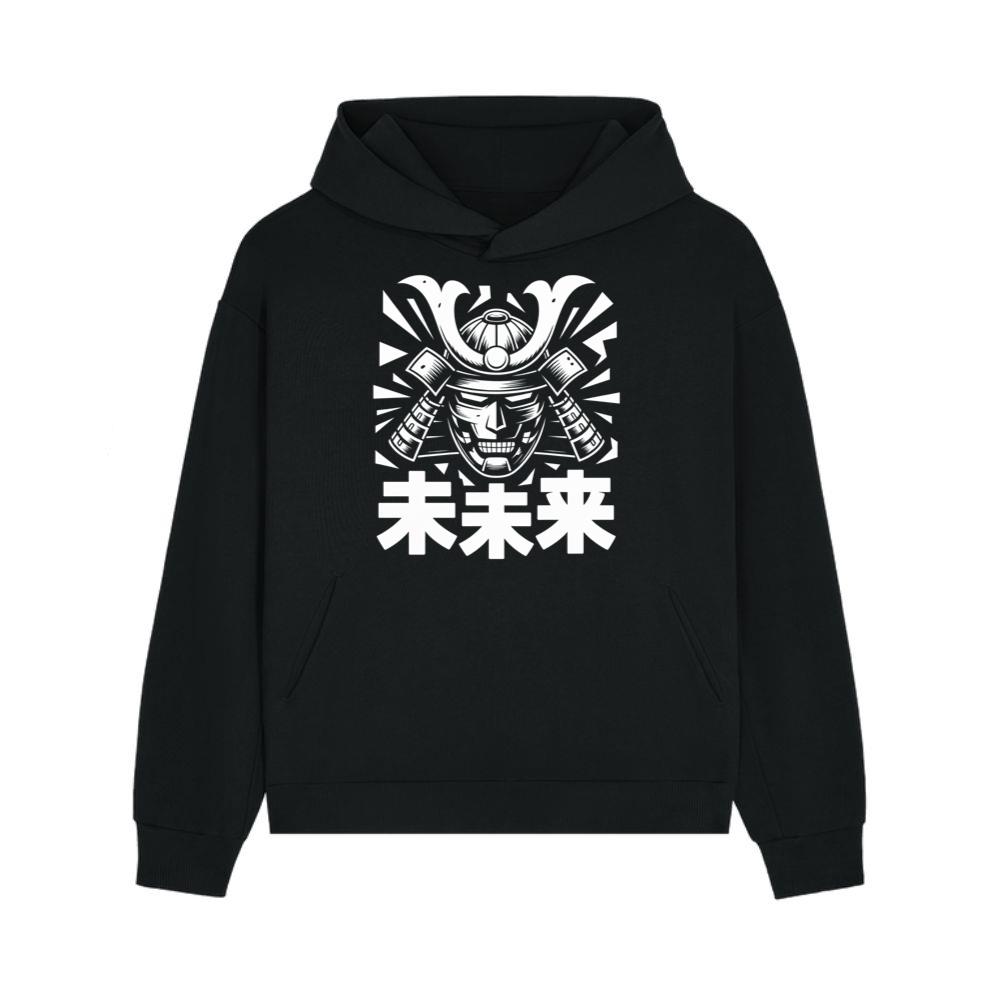 Samurai Skull with Katana Swords and Japanese Kanji Design Hoodie