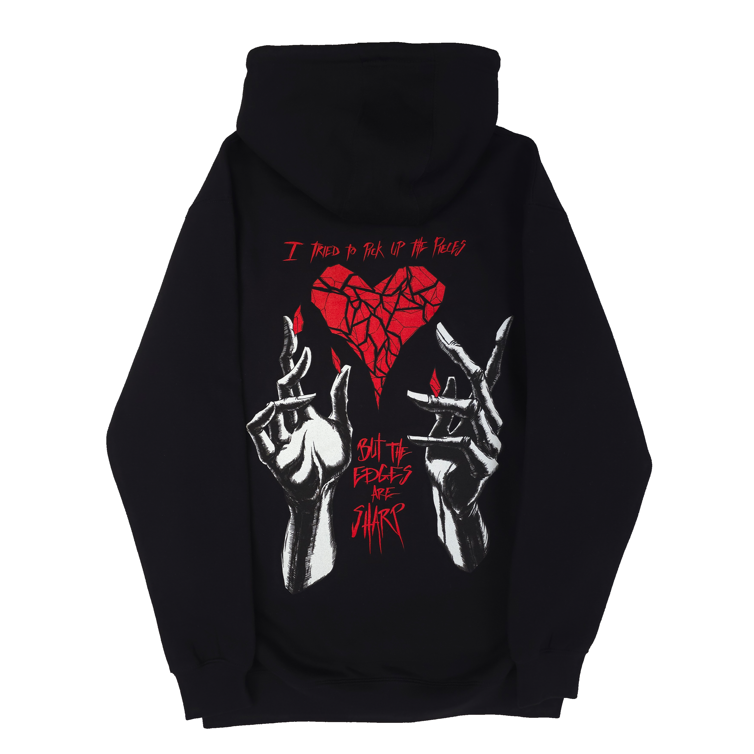 Sharp Edges Pullover Hoodie Black