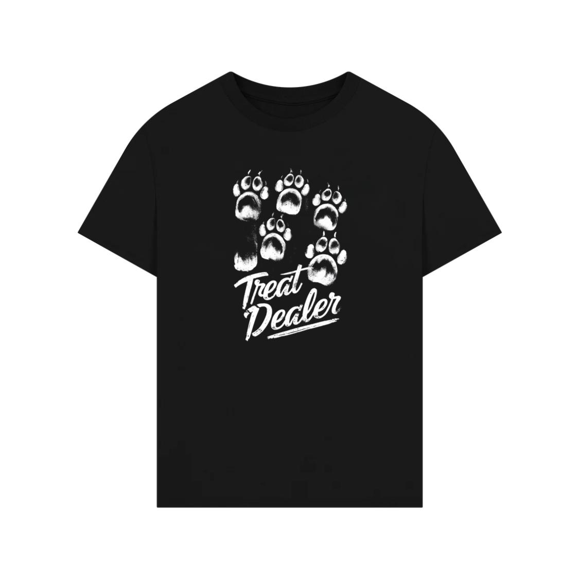 Treat Dealer Dog Paw Prints Funny Halloween Pet Design T-Shirt